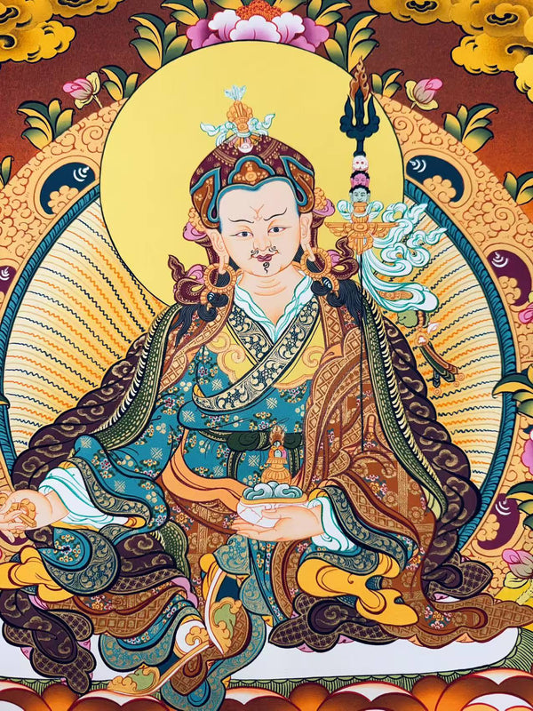 Guru Rinpoche Padmasambhava Thangka - Art Of Tibet