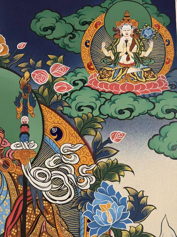 Guru Rinpoche Padmasambhava Thangka - Art Of Tibet