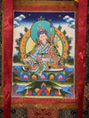 Guru Rinpoche Padmasambhava Thangka - Silk Framed - Art Of Tibet