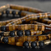 Tiger Eye & Lava Rock Heishi Beads Mala