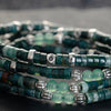 Moss Agate & Aventurine Heishi Beads Mala