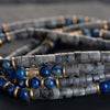 Labradorite & Lapis Lazuli Heishi Beads Mala