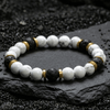Howlite and Lava Stone Bracelet - Art Of Tibet