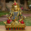 Jambhala God Of Wealth Bronze Statue with Stone Inlaid - Art Of Tibet