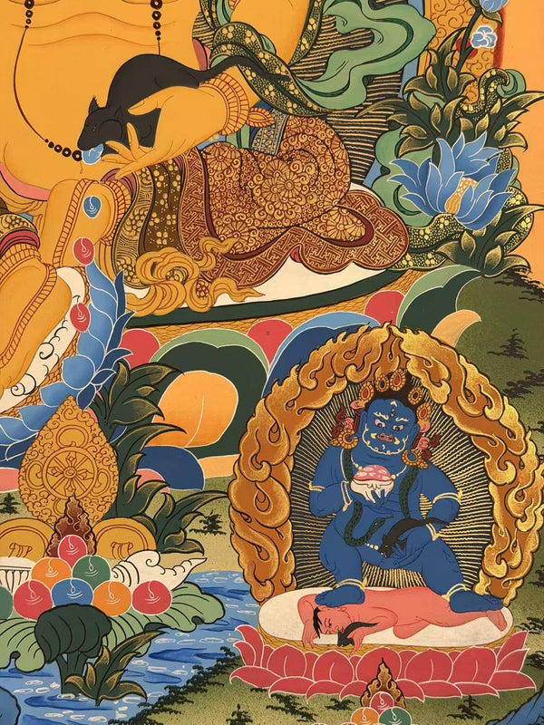 Jambhala Tibetan Thangka - Art Of Tibet