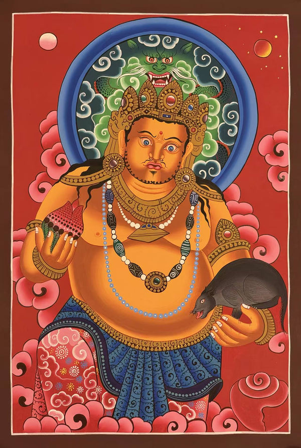 Jambhala Tibetan Thangka - Art Of Tibet