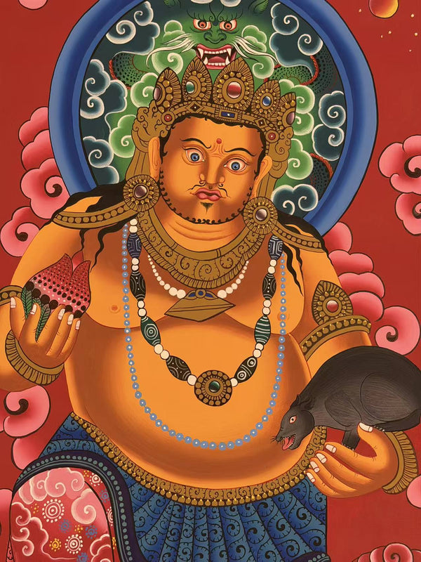 Jambhala Tibetan Thangka - Art Of Tibet