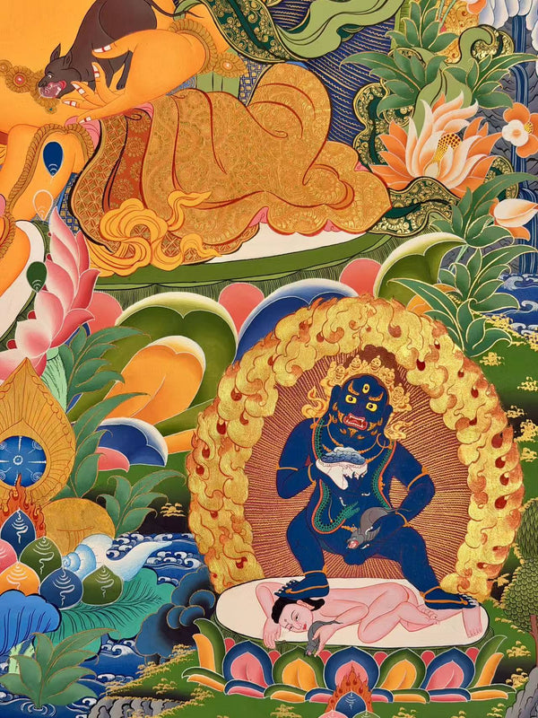 Jambhala Tibetan Thangka - Art Of Tibet