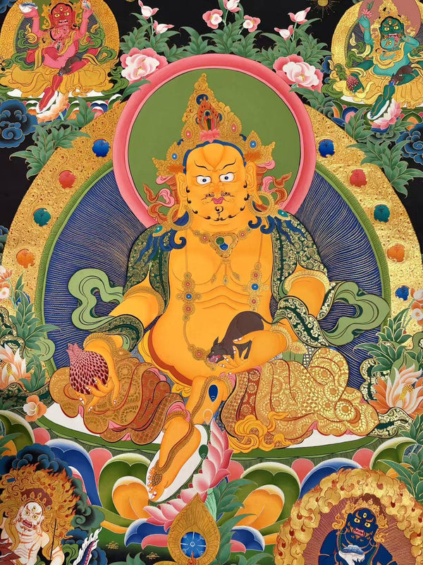 Jambhala Tibetan Thangka - Art Of Tibet