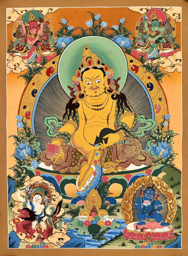 Jambhala Tibetan Thangka - Art Of Tibet