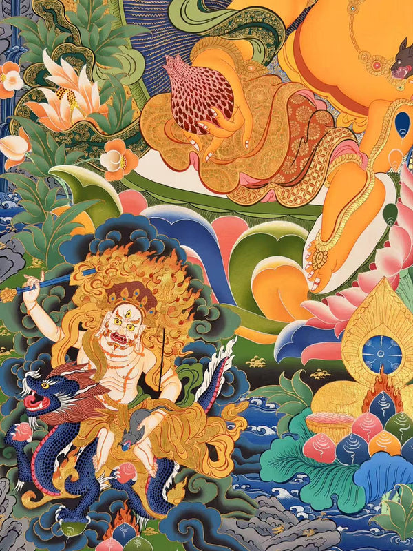 Jambhala Tibetan Thangka - Art Of Tibet
