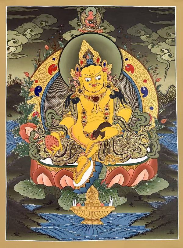 Jambhala Tibetan Thangka - Art Of Tibet
