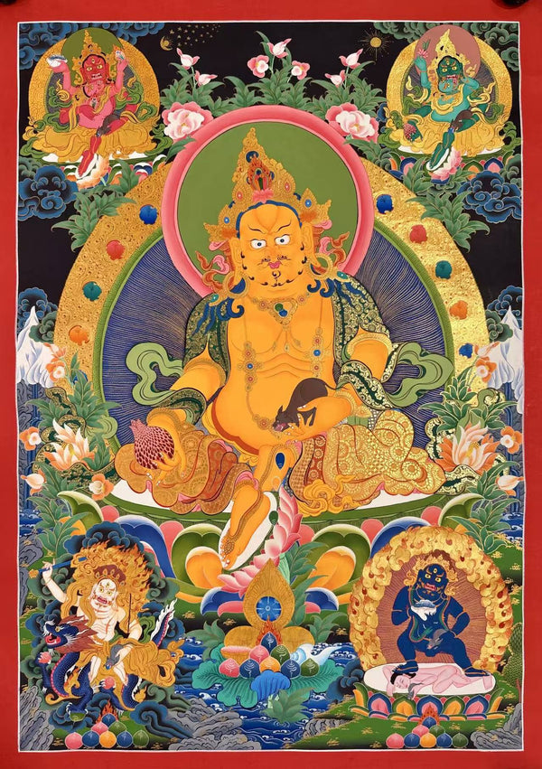 Jambhala Tibetan Thangka - Art Of Tibet