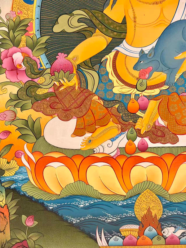 Jambhala Tibetan Thangka - Art Of Tibet