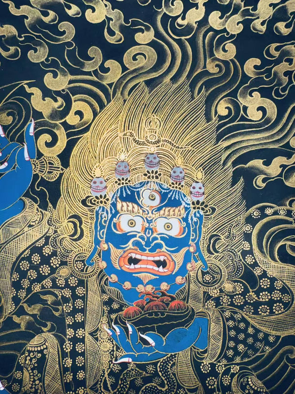 Kagyu Mahakala Bernagchen Thangka - Art Of Tibet