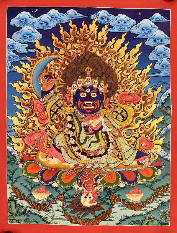 Kagyu Mahakala Bernagchen Thangka - Art Of Tibet