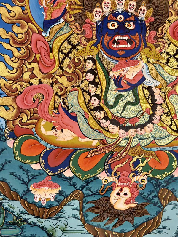 Kagyu Mahakala Bernagchen Thangka - Art Of Tibet