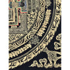 Kalachakra Mandala Black and Gold Thangka Painting - Art Of Tibet