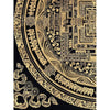 Kalachakra Mandala Black and Gold Thangka Painting - Art Of Tibet