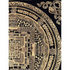 Kalachakra Mandala Black and Gold Thangka Painting - Art Of Tibet