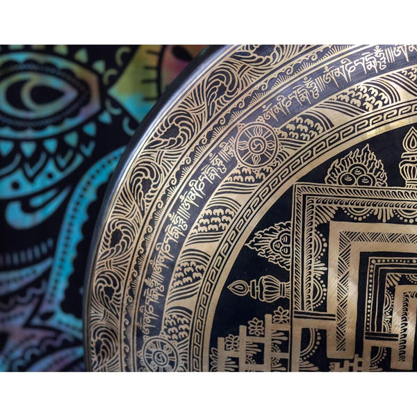 Kalachakra Mandala Carving Gong - Art Of Tibet