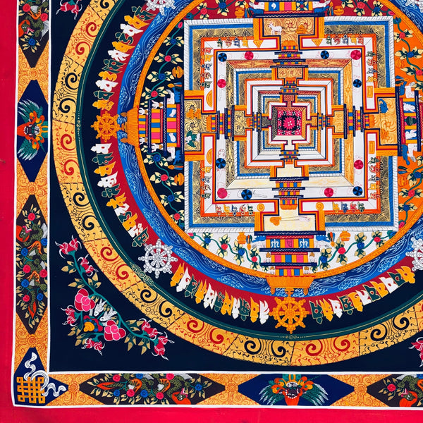 Kalachakra Mandala Large Tibetan Thangka Painting - Art Of Tibet