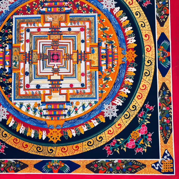 Kalachakra Mandala Large Tibetan Thangka Painting - Art Of Tibet