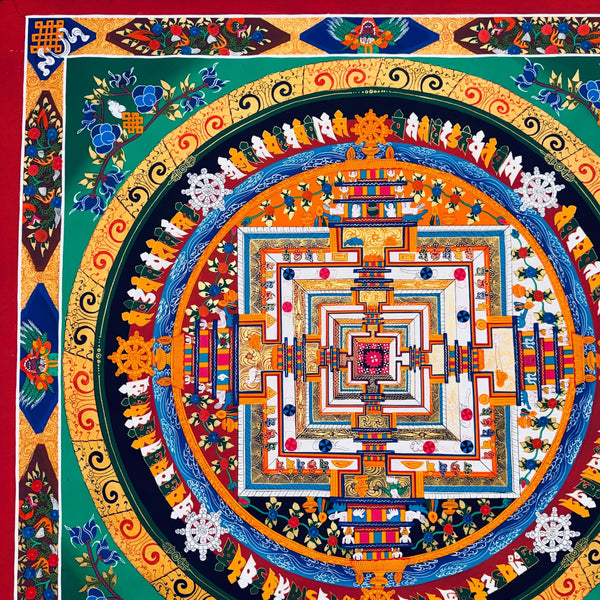 Kalachakra Mandala Large Tibetan Thangka Painting - Art Of Tibet