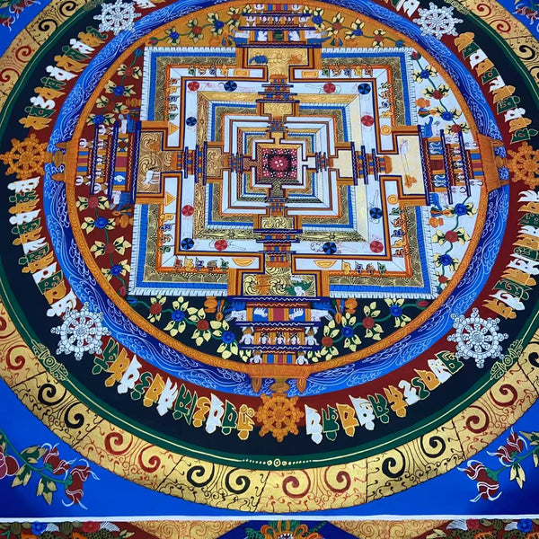 Kalachakra Mandala Large Tibetan Thangka Painting - Art Of Tibet