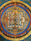 Kalachakra Mandala Tibetan Thangka Painting - Silk Framed - Art Of Tibet