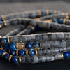 Labradorite & Lapis Lazuli Heishi Beads Mala - Art Of Tibet