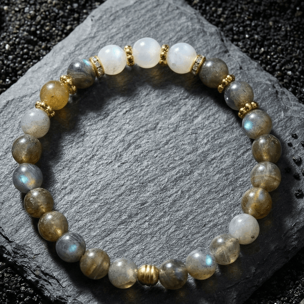 Labradorite & Moonstone Bracelet – Intuition & Transformation - Art Of Tibet