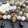 Labradorite & Moonstone Mala – Intuition & Transformation - Art Of Tibet