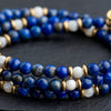Lapis and Pearl Short Mala - Art Of Tibet
