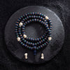 Lapis Inlaid Bone and Skull Impermanence Mala - Art Of Tibet
