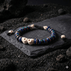 Lapis Inlaid Bone & Skull Impermanence Bracelet - Art Of Tibet