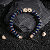 Lapis Inlaid Bone & Skull Impermanence Bracelet - Art Of Tibet
