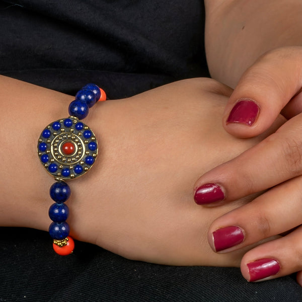 Lapis Lazuli Bloom Bracelet - Art Of Tibet