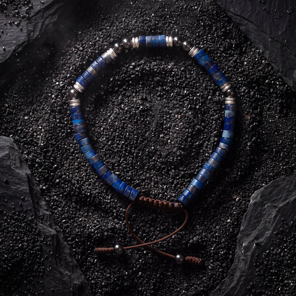 Lapis Lazuli & Hematite Heishi Beads Bracelet - Art Of Tibet
