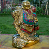 Lauging Buddha Bronze Statue with Stone Inlaid - Art Of Tibet