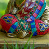 Lauging Buddha Bronze Statue with Stone Inlaid - Art Of Tibet