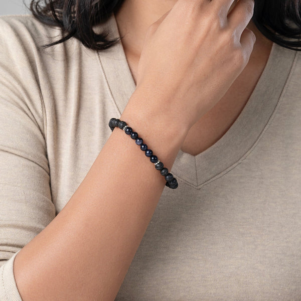 Lava and Sunstone Bracelet - Art Of Tibet