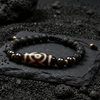 Lava Stone & Dzi Beads Grounding Bracelet - Art Of Tibet