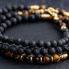 Lava Stone & Tiger Eye Short Mala - Art Of Tibet