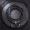 Lava Stone with Soldalite Calming Mala - Art Of Tibet