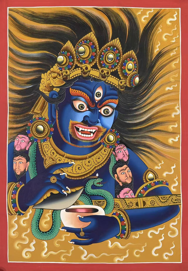 Mahakala Large Thangka - Art Of Tibet