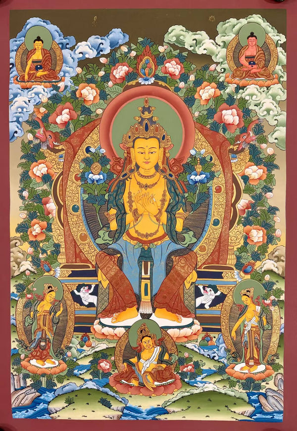 Maitreya Buddha Thangka - Art Of Tibet