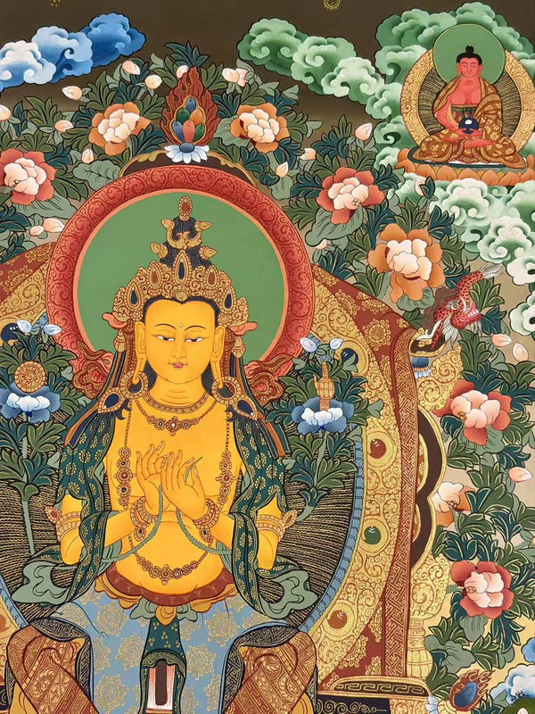 Maitreya Buddha Thangka - Art Of Tibet