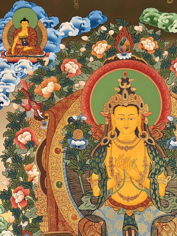 Maitreya Buddha Thangka - Art Of Tibet