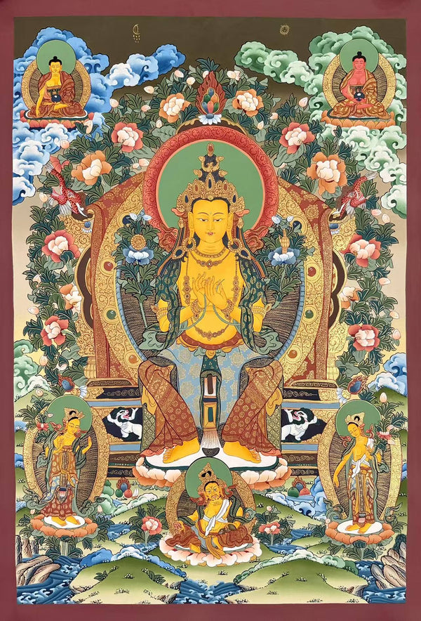 Maitreya Buddha Thangka - Art Of Tibet